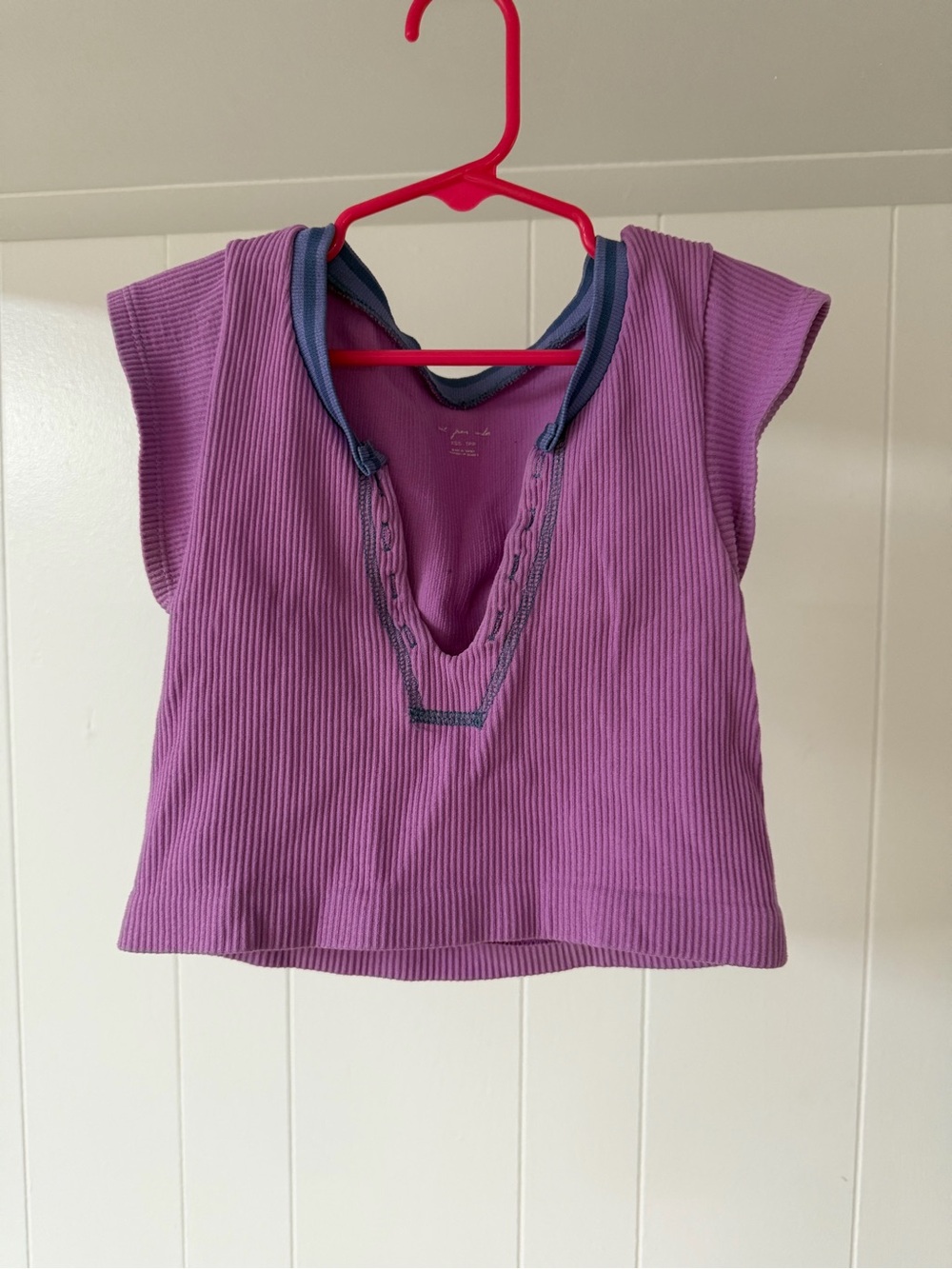 Urban Outfitters Purple Ribbed Tank with Contrast Trim